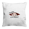 December Peeking Out Baby Boy in Spanish Throw Pillow