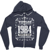 vintage made in 1984 perfectly aged a living legend Zipper Hoodie