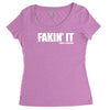 fakin' it Women's Triblend Scoop T-shirt