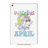 unicorns are born in april cute unicorn iPad Mini 4