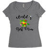 world's best mom Women's Triblend Scoop T-shirt