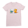 finn the cat &amp; jake the cat Ladies Fitted T-Shirt