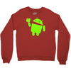 android eats apple Crewneck Sweatshirt