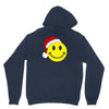 smiley face wears santa hat merry christmas Unisex Hoodie