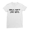 girls dont like boys Ladies Fitted T-Shirt