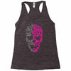 two coloured patterned skull   mens funny Racerback Tank
