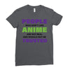 people who don't like anime are not real and should not be trusted Ladies Fitted T-Shirt