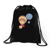 hot bear balloon Drawstring Bags