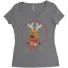 cute deer Women's Triblend Scoop T-shirt
