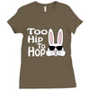 too hip to hop   bunny easter Ladies Fitted T-Shirt