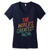 The World's Greatest Mom Women's V-Neck T-Shirt