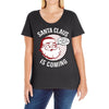 santa claus is coming Ladies Curvy T-Shirt