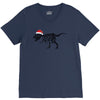 t rex skeleton santa claus V-Neck Tee