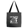 save the turtle Tote Bags
