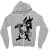 black rabbit Zipper Hoodie