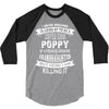 Super Cool Poppy Of A Freaking Awesome Granddaughter 3/4 Sleeve Shirt