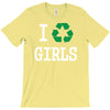 i recycle girls slogan text funny baseball jersey T-Shirt