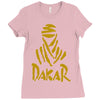 uomo dakar stampa oro moto deserto parigi africa sport Ladies Fitted T-Shirt