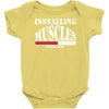 funny installing muscles, ideal gift, birthday present Baby Onesie