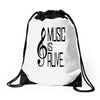 music lover Drawstring Bags