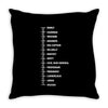 beard length chart funny professor grandpa mustache humor Throw Pillow