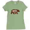 Mama love bear Ladies Fitted T-Shirt