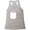 glass and coffee Racerback Tank