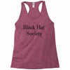 black hat society Racerback Tank