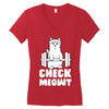 gym cat workout Women's V-Neck T-Shirt