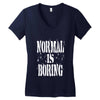 normal is boring tie dye Women's V-Neck T-Shirt