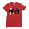 No One Fights Alone Ladies Fitted T-Shirt