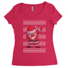 ugly santa dabbing Women's Triblend Scoop T-shirt