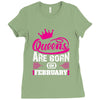 Queens Are Born in February Ladies Fitted T-Shirt