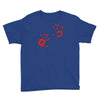 bloody hand print funny zombie kill undead blood horror killer Youth Tee
