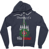 dreaming of a white christmas Zipper Hoodie