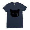sad cat Ladies Fitted T-Shirt
