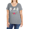 Bae Best Auntie Ever Friends Tv Show Parody Ladies Curvy T-Shirt