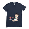 Cute Baby Painter's Dad Love Ladies Fitted T-Shirt