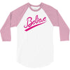 believe hand lettering printed t shirt 3/4 Sleeve Shirt