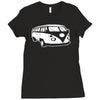 camper van funny mens campervan cotton Ladies Fitted T-Shirt
