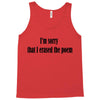 i'm sorry Tank Top