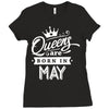 Queens Are Born In May Ladies Fitted T-Shirt