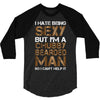 I Hate Being Sexy But I'm A Chubby Bearded Man So I Can't Help It 3/4 Sleeve Shirt