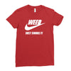 weed   just smoke it   mens funny Ladies Fitted T-Shirt