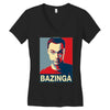 bazinga poster, ideal birthday gift or present Women's V-Neck T-Shirt