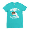 pawsitive catitude Ladies Fitted T-Shirt