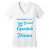 Grandpop Was Created because Grankids Need Real Heroes Women's V-Neck T-Shirt