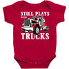 still plays with trucks family matching Baby Bodysuit