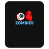i heart zombies scary eye bloody heart halloween Mousepad