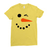 snowman face Ladies Fitted T-Shirt
